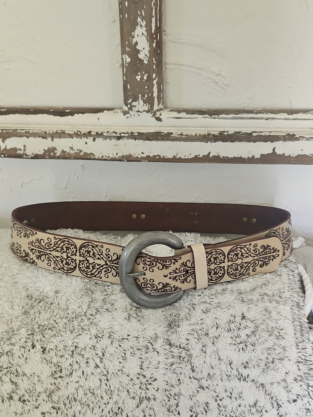 NWOT Free People Genuine Leather Belt With Gromits And Studs